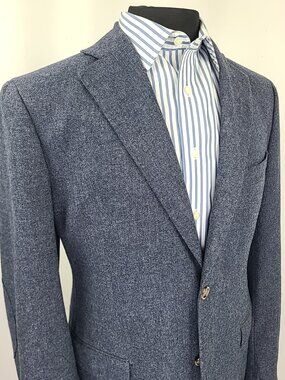 Gutteridge Wool Blend Fleece Men's Sports Coat Blazer US 44R
